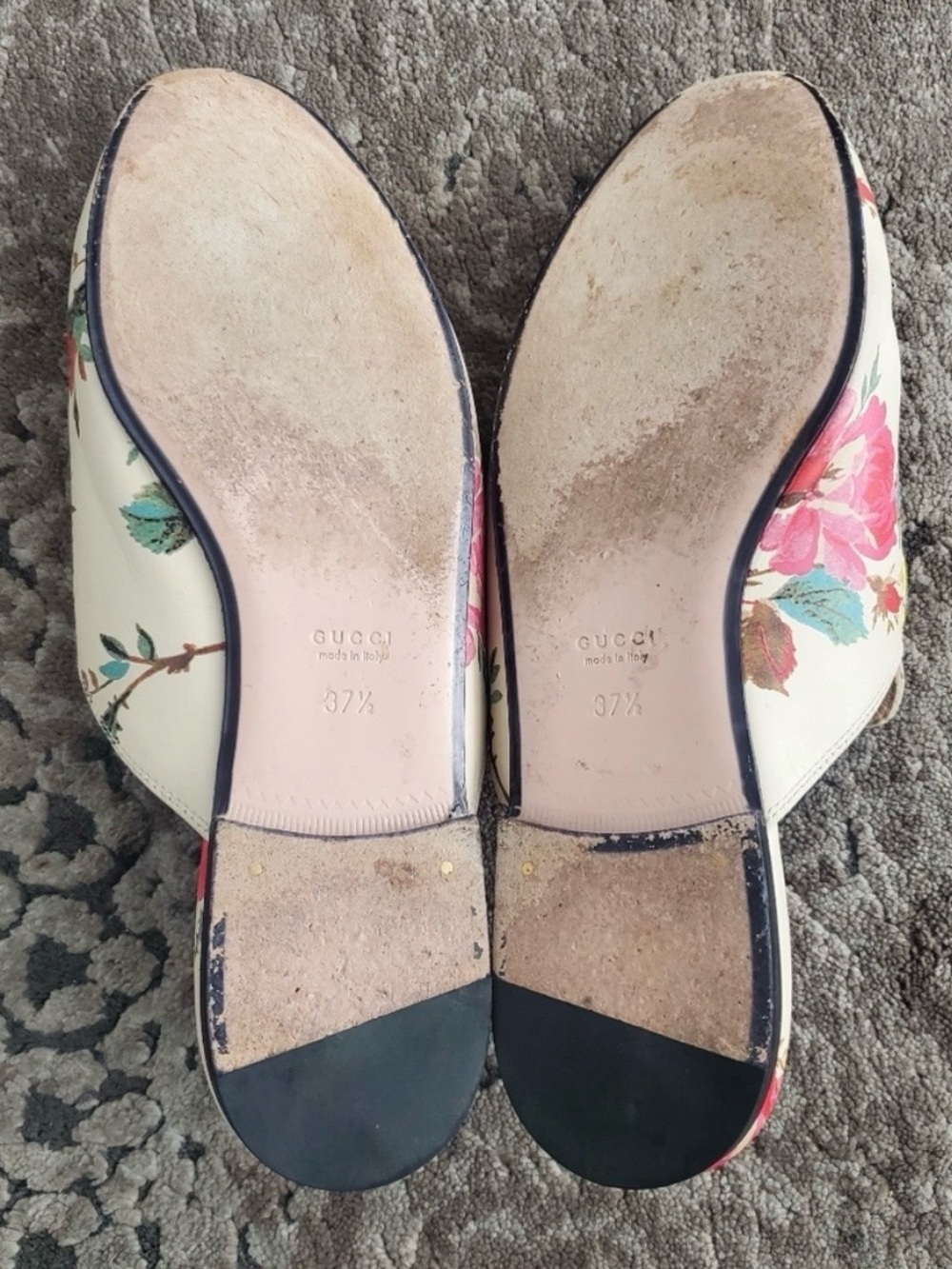 Gucci Princetown Floral Horsebit Mules 37.5 - Picture 9 of 9